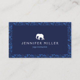 Witte olifant Logo met Paisley Pattern Visitekaartje