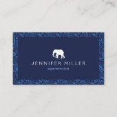 Witte olifant Logo met Paisley Pattern Visitekaartje (Voorkant)