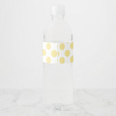 Witte Olifant Meisje Dot Baby shower Waterfles Etiket (Achterkant)