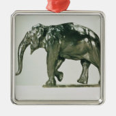 Witte olifant metalen ornament (Voorkant)