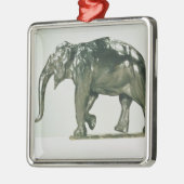 Witte olifant metalen ornament (Links)