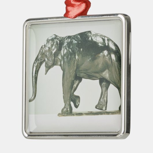 Witte olifant metalen ornament (Links)