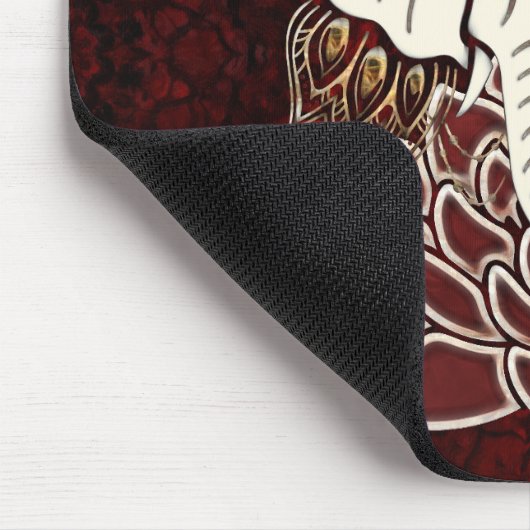 Witte Olifant Mousepad Muismat (Hoek)