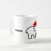 Witte Olifant Ontwerp Koffiemok (Voorkant links)