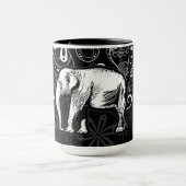 Witte Olifant Paisley Ontwerp Mok (Midden)