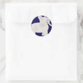 Witte olifant ronde sticker (Tas)