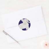 Witte olifant ronde sticker (Envelop)