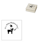 Witte olifant rubberstempel (Gestempeld)