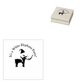 Witte olifant rubberstempel