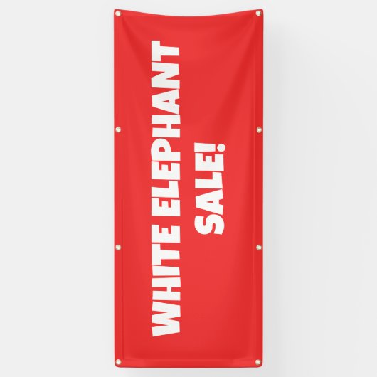 Witte Olifant Sale! Bright Banner (Verticaal)