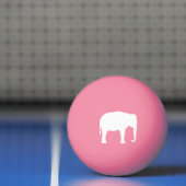 Witte olifant silhouet pingpongbal (Net)
