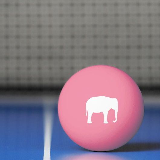 Witte olifant silhouet pingpongbal (Net)