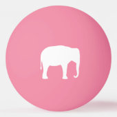Witte olifant silhouet pingpongbal (Voorkant)