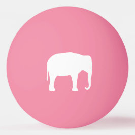 Witte olifant silhouet pingpongbal