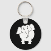 Witte olifant. sleutelhanger (Voorkant)