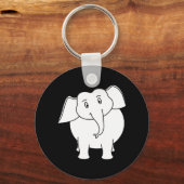 Witte olifant. sleutelhanger (Voorkant)