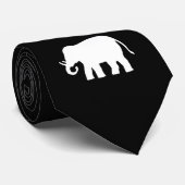 Witte olifant stropdas (Opgerold)