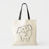 Witte olifant. tote bag (Voorkant)