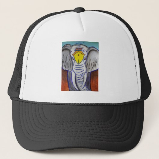 Witte olifant trucker pet (Voorkant)