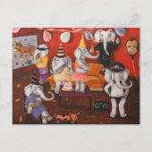 Witte olifant uitnodiging briefkaart (Voorkant)