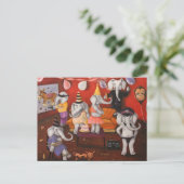 Witte olifant uitnodiging briefkaart (Staand voorkant)