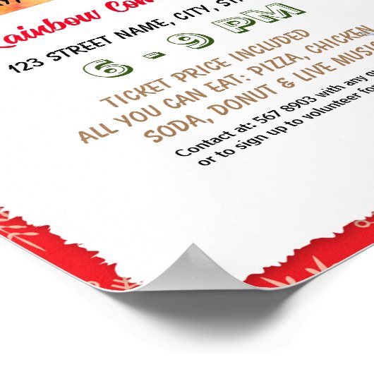 Witte Olifant Veiling Nacht sjabloon Poster (Hoek)