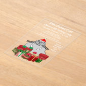 Witte Olifant Zegel Kerstmis Gift Exchange Acryl Uitnodigingen (Laagn)