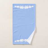 Witte Olifanten Blauwe Badkamer Handdoek Set (Handdoek)