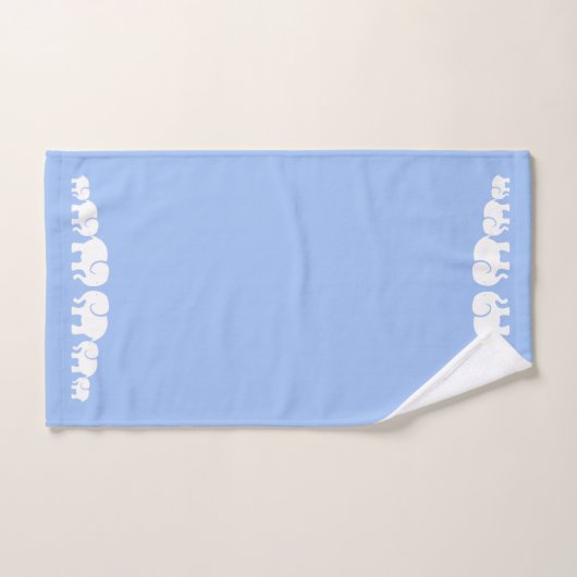 Witte Olifanten Blauwe Badkamer Handdoek Set (Handdoek)