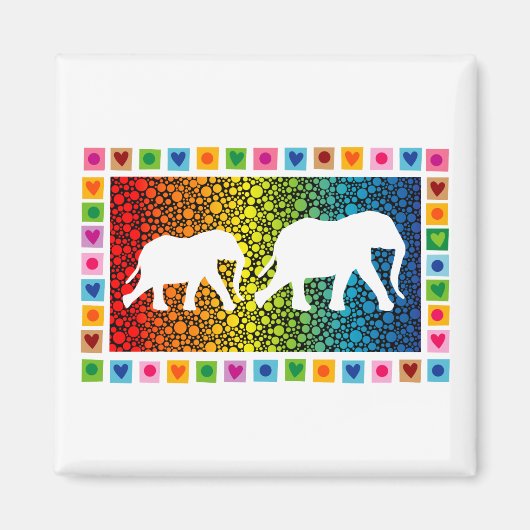 Witte olifanten magneet (Voorkant)
