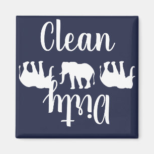 Witte olifanten schone vuilniswasmachine magneet