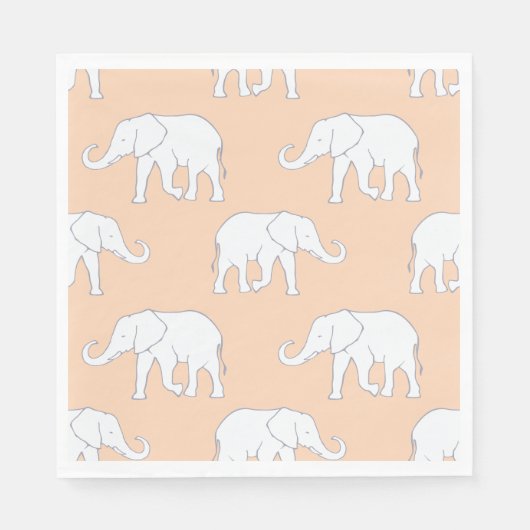 Witte olifanten servet (Voorkant)