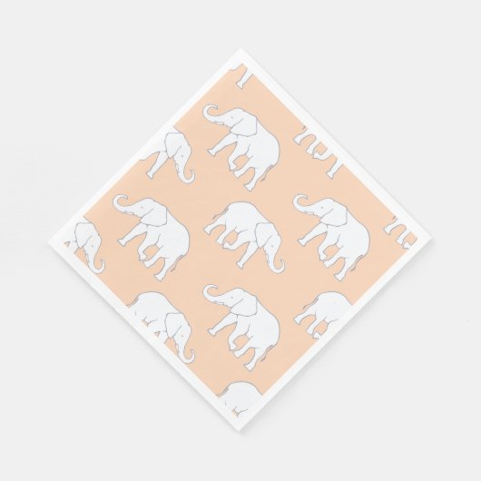 Witte olifanten servet (Hoek)