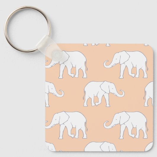 Witte olifanten sleutelhanger (Voorkant)