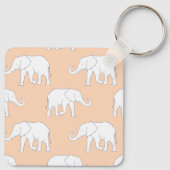 Witte olifanten sleutelhanger (Achterkant)