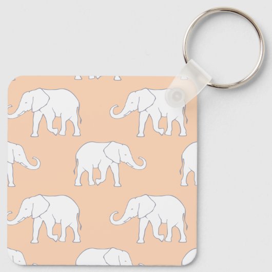 Witte olifanten sleutelhanger (Achterkant)