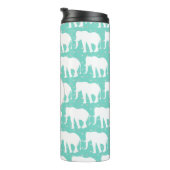 Witte olifanten uit Bohemen en grijze driehoeken Thermosbeker (Geroteerd rechts)