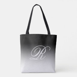 Witte Ombre Over Elke Kleur met Monogram Tote Bag