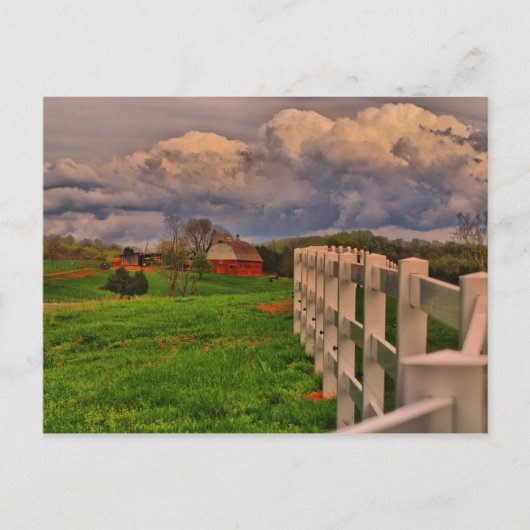 witte omheining briefkaart (Voorkant)