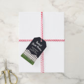 Witte omheining Nieuw adresaankondiging Cadeaulabel (Met Touw)