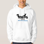 witte omtrek logo hoodie (Voorkant)