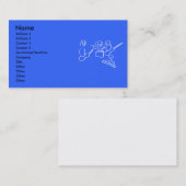 Witte omtrek van tekencijferband visitekaartje (Voorkant / Achterkant)