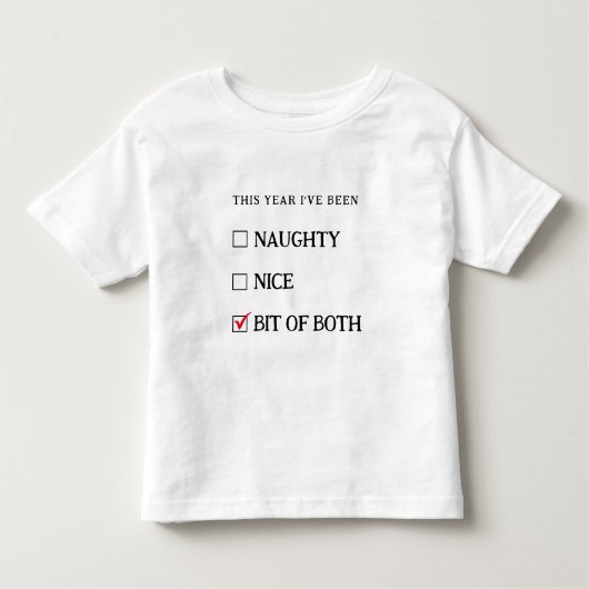 Witte Ondeugende Leuke Lijst Grappige Schattigee K Kinder Shirts (Voorkant)