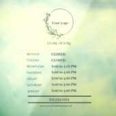 Witte ondoorzichtige achtergrond Zakelijke venster Raamsticker (Vel 3)