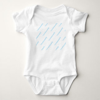 witte onesie blauwe logo herhaling   romper