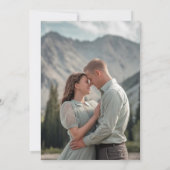 witte onscherpe ingelijste fotohuwelijk bedankkaart (Achterkant)