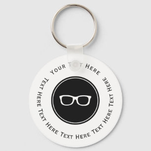 Witte oogbril sleutelhanger