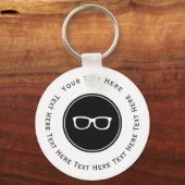 Witte oogbril sleutelhanger (Voorkant)