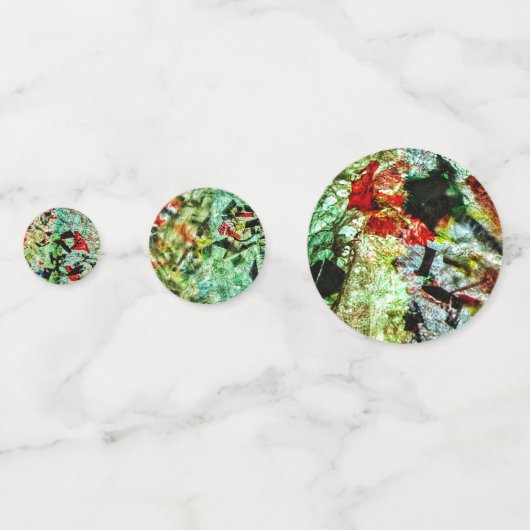 Witte oogverblindende abstract Tafel Confetti, Ont Confetti (Achterkanten)