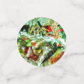 Witte oogverblindende abstract Tafel Confetti, Ont Confetti (Kleine voorkant)